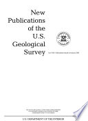 New Publications Of The U S Geological Survey