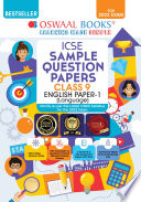 Oswaal ICSE Sample Question Papers Class 9 English Paper 1 Language Book  For 2022 Exam 