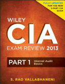 Wiley CIA Exam Review 2013, Part 1, Internal Audit Basics