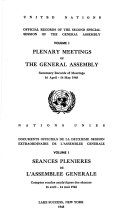 Official Records of the     Special Session of the General Assembly