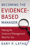 Becoming the Evidence Based Manager Book