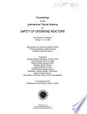 Proceedings of the International Topical Meeting on Safety of Operating Reactors, San Francisco, California, October 11-14, 1998