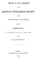 Report of the Committee to the Public Meeting of the Society Held ... 21st June, 1842