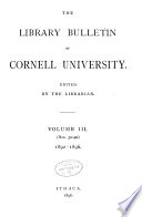 Library Bulletin Of Cornell University