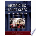 Historic U S  Court Cases Book