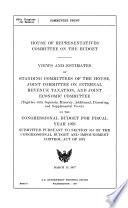 Views And Estimates Of Standing Committees Of The House Joint Committee On Internal Revenue Taxation And Joint Economic Committee