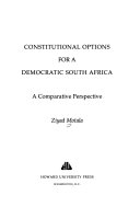 Constitutional Options for a Democratic South Africa Book