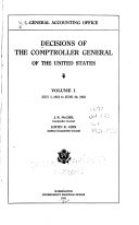 Decisions of the Comptroller General of the United States