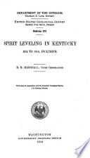 Spirit Leveling in Kentucky  1914 to 1916  Inclusive