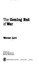 The Coming End of War