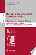 HCI in Business  Government and Organizations  eCommerce and Consumer Behavior Book