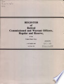 Register of Retired Commissioned and Warrant Officers  Regular and Reserve  of the United States Navy Book