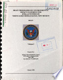 DTRA Activities on White Sands Missile Range Book