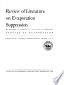 Review of Literature on Evaporation Suppression Book
