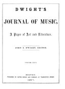 Dwight S Journal Of Music