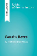 Pdf Cousin Bette by Honoré de Balzac (Book Analysis) Telecharger