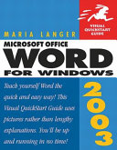 Microsoft Office Word 2003 for Windows Book