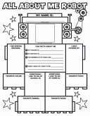 All About Me Robot Graphic Organizer Posters