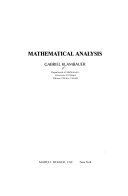 Mathematical Analysis Book