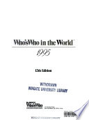 Who's Who in the World 1995 PDF Book By Marquis Who's Who