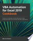 VBA Automation for Excel 2019 Cookbook Book