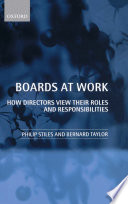 Boards at Work   How Directors View their Roles and Responsibilities Book