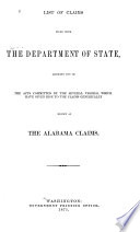 List of Claims Filed with the Department of State