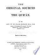 The Original Sources of the Qur   n