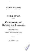 Annual Report of the Commissioner of Banking and Insurance Relative to Building and Loan Associations