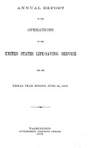 Annual Report of the United States Life-Saving Service