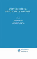 Wittgenstein: Mind and Language Pdf/ePub eBook