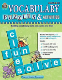 Vocabulary Puzzles & Activities, Grade 4