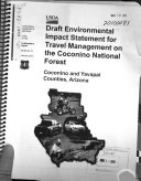 Coconino National Forest (N.F.), Travel Management, Coconino and Yavapai Counties