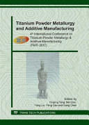 Titanium Powder Metallurgy and Additive Manufacturing