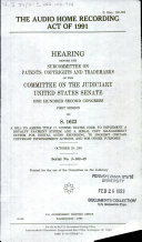 The Audio Home Recording Act of 1991