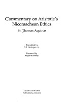 Commentary on Aristotle s Nicomachean Ethics Book
