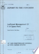 Inefficient Management of F-14 Spare Parts, Department of the Navy