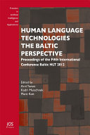 Human Language Technologies – The Baltic Perspective