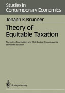 Theory of Equitable Taxation