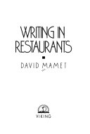 Writing in Restaurants Book