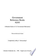 Government Reference Books 92/93