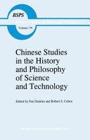 Chinese Studies in the History and Philosophy of Science and Technology Pdf/ePub eBook