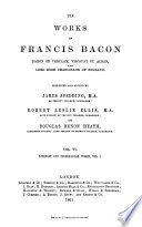    The    Works of Francis Bacon