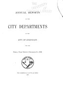 Annual Reports of the City Departments of the City of Cincinnati Pdf/ePub eBook
