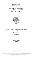 Reports of the United States Tax Court