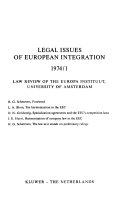 Legal Issues of European Integration