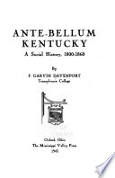 Ante-bellum Kentucky