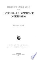 Annual Report of the Interstate Commerce Commission Book PDF