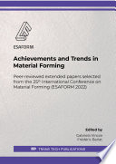 Achievements and Trends in Material Forming Book