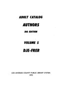 Adult Catalog: Authors